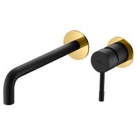 Смеситель скрытого монтажа для раковины BOHEME Uno 465-BG Черный Золото — 1