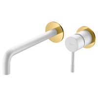 Смеситель скрытого монтажа для раковины BOHEME Uno 465-WG Белый Золото — 1