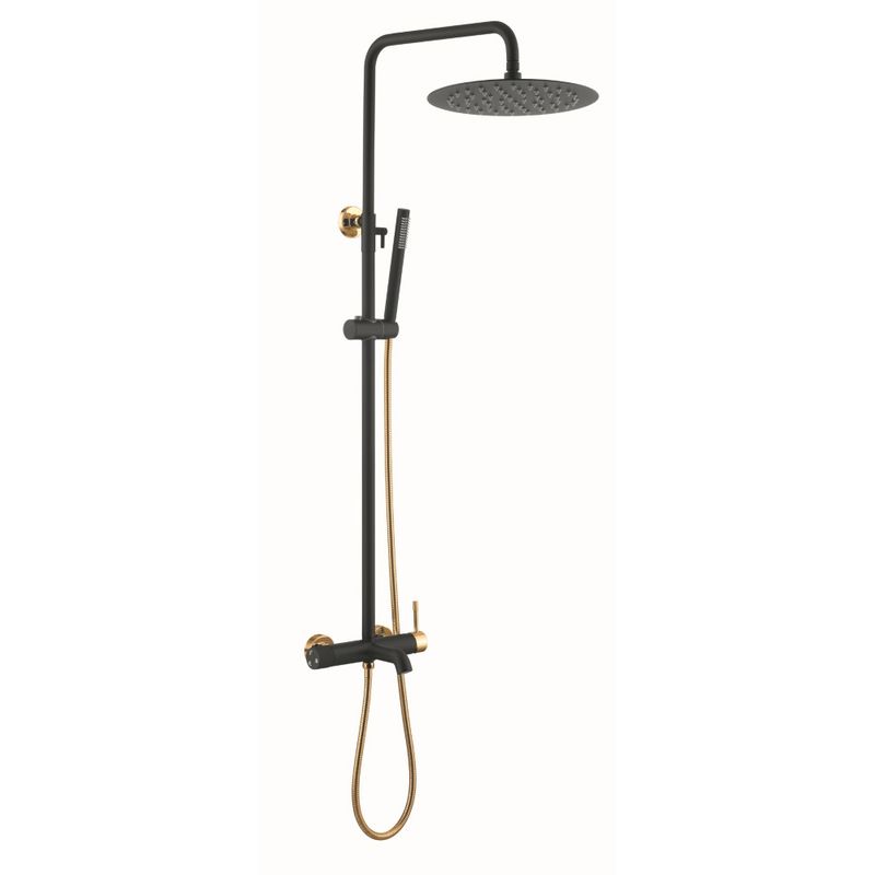 Душевая система BOHEME Uno 468-BG Черный Золото 30см