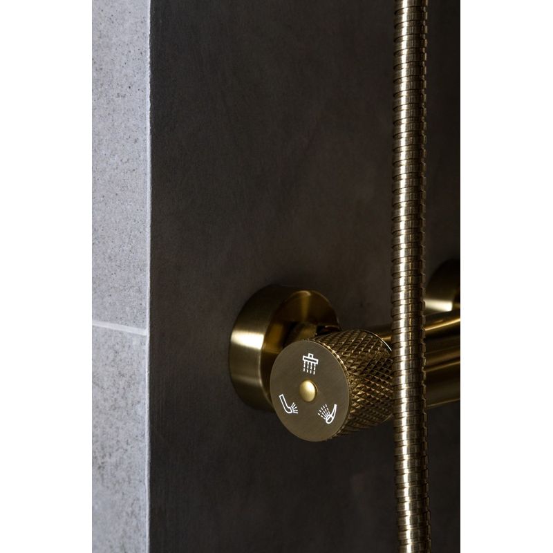 Душевая система BOHEME Uno 468-G Gold 30см