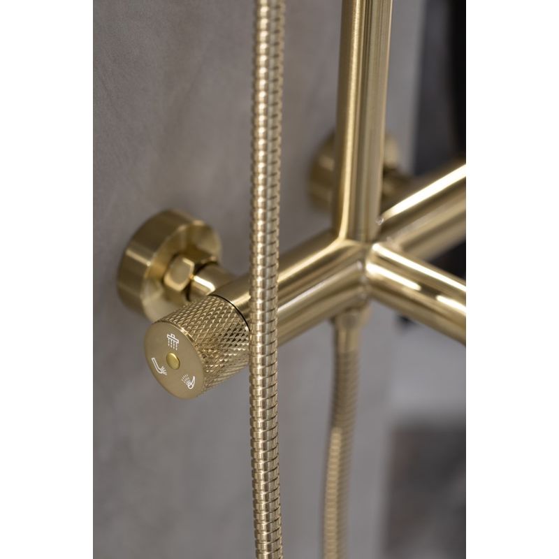 Душевая система BOHEME Uno 468-MG Matt Gold 30см