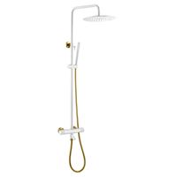 Душевая система BOHEME Uno 468-T-WG белый золото 30см — 1