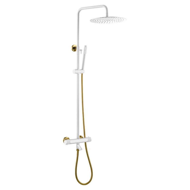 Душевая система BOHEME Uno 468-T-WG белый золото 30см