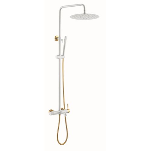 Душевая система BOHEME Uno 468-WG Белый Золото 30см