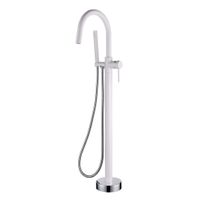 Смеситель для ванны BOHEME Uno 469-WCR напольный White Chrome — 1