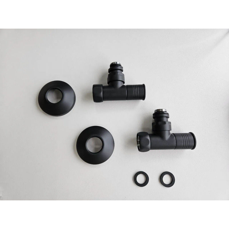 Вентиль запорный угловой Маргроид 4703 3/4''х1/2'' г/ш черный матовый + отражатели