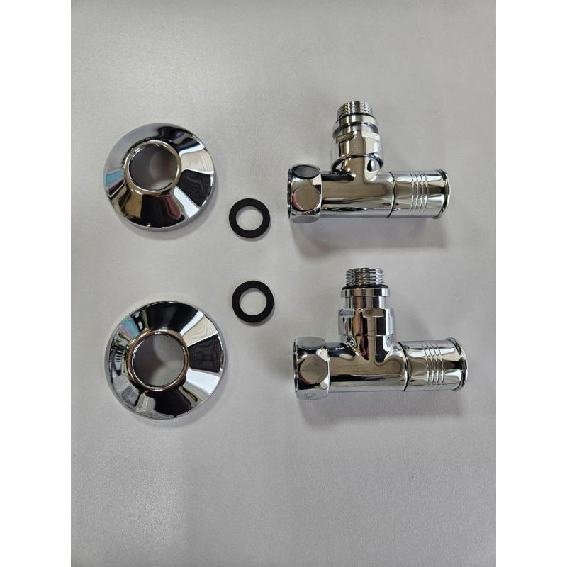 Вентиль запорный угловой Маргроид 4703 3/4''х1/2'' г/ш хром + отражатели