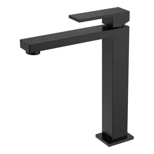 Смеситель для раковины BOHEME Qubic 472-B высокий Matt Black