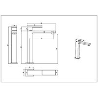 Смеситель для раковины BOHEME Qubic 472-MW высокий Matt White — 2