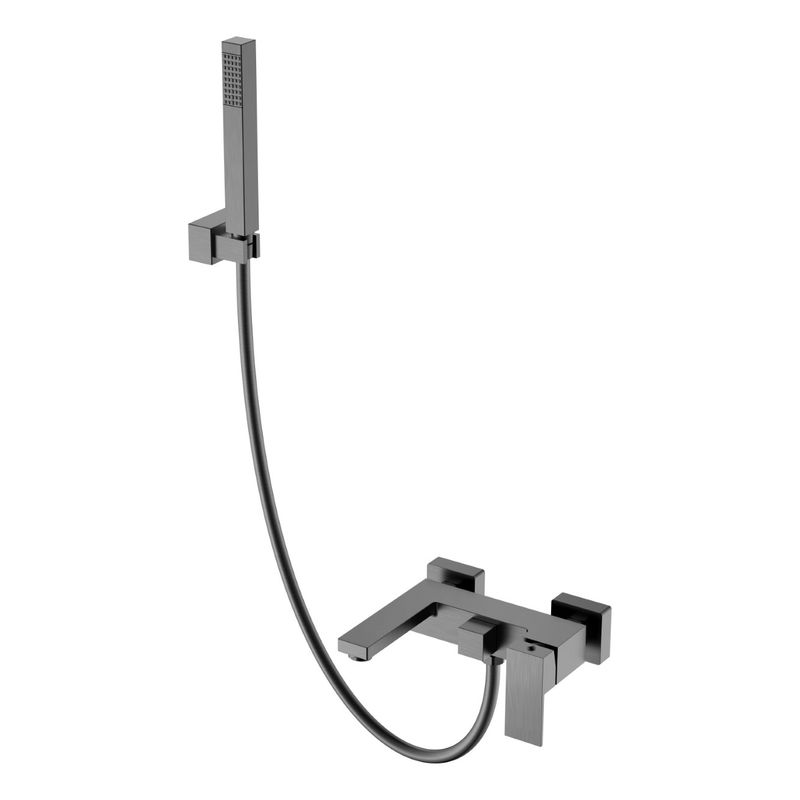 Смеситель для ванны BOHEME Qubic 473-GM Gunmetal