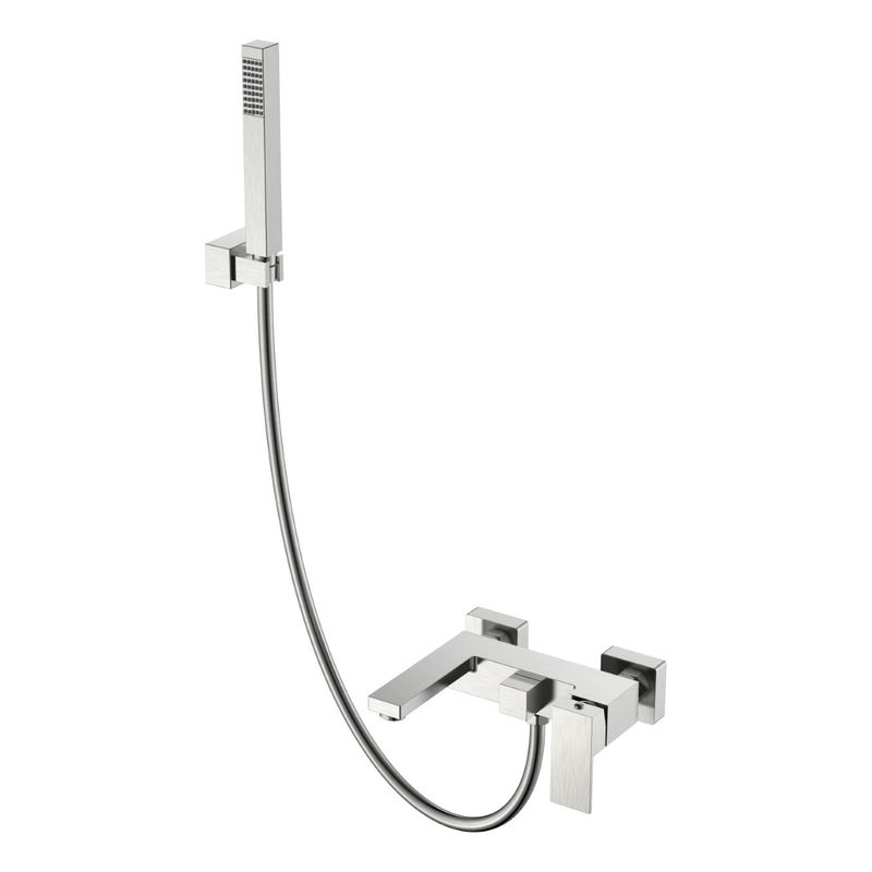 Смеситель для ванны BOHEME Qubic 473-NB Nickle Brush