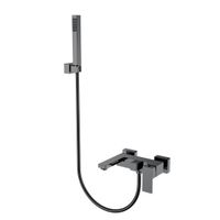 Смеситель для ванны BOHEME Qubic 473-SGM Shinny Gun Metal — 1