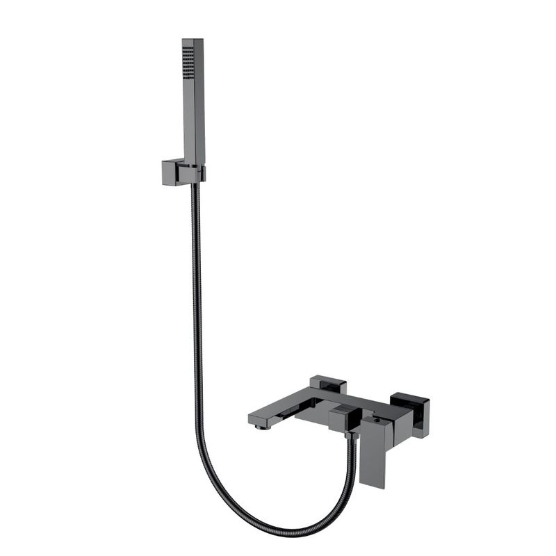 Смеситель для ванны BOHEME Qubic 473-SGM Shinny Gun Metal