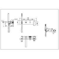 Система для душа скрытого монтажа BOHEME 474-2-BR Qubic Bronze — 2
