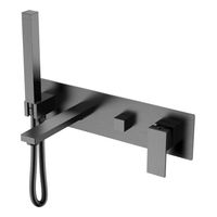 Система для душа скрытого монтажа BOHEME 474-2-GM Qubic Gunmetal — 1