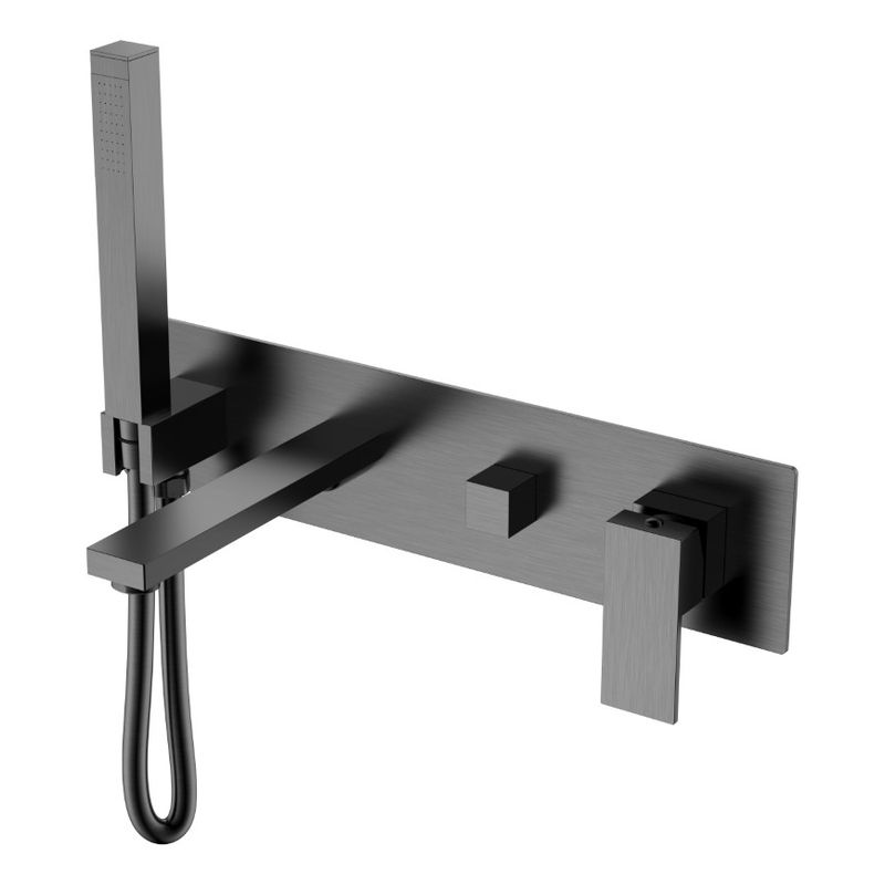 Система для душа скрытого монтажа BOHEME 474-2-GM Qubic Gunmetal