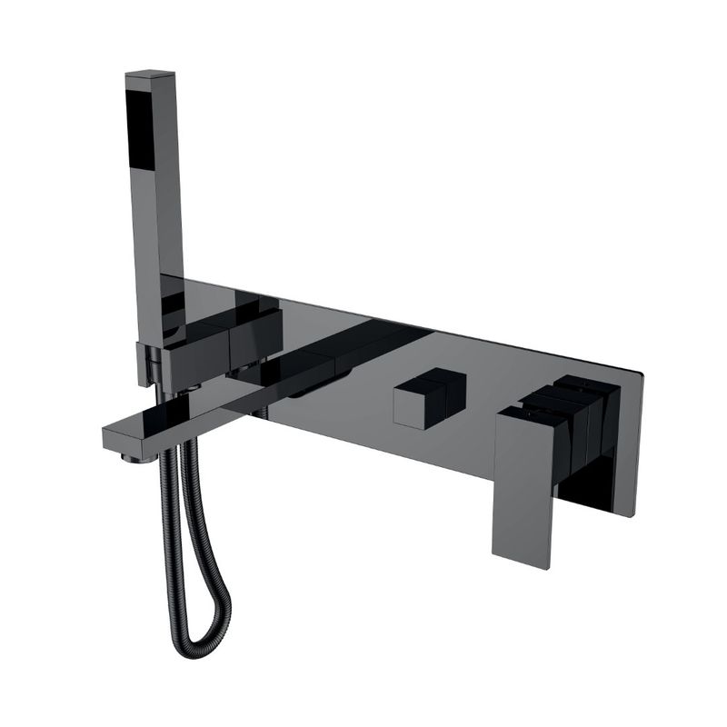 Система для душа скрытого монтажа BOHEME 474-2-SGM Qubic Shinny Gun Metal