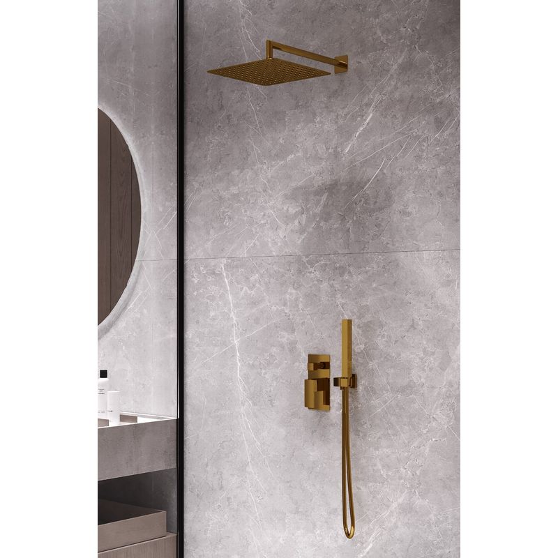 Система для душа скрытого монтажа BOHEME Qubic 474-3-BR Bronze