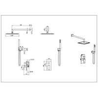 Система для душа скрытого монтажа BOHEME Qubic 474-3-BR Bronze — 3