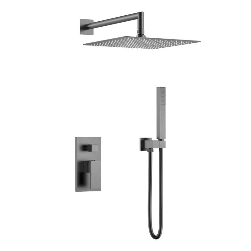 Система для душа скрытого монтажа BOHEME Qubic 474-3-GM Gunmetal