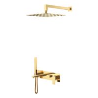 Система для душа скрытого монтажа BOHEME Qubic 474-G Gold — 1