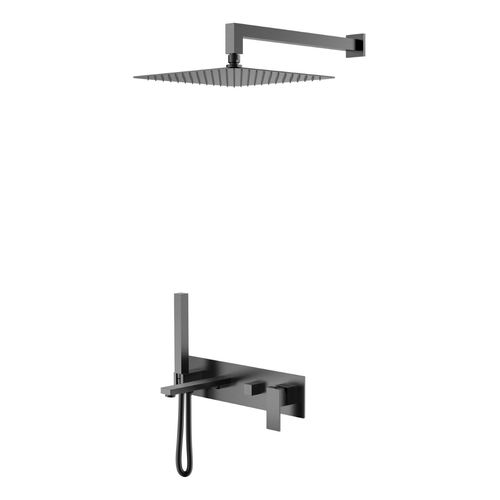 Система для душа скрытого монтажа BOHEME Qubic 474-GM Gunmetal