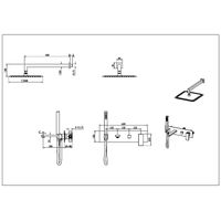 Система для душа скрытого монтажа BOHEME Qubic 474-NB Nickle Brush — 2