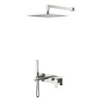 Система для душа скрытого монтажа BOHEME Qubic 474-NB Nickle Brush — 1