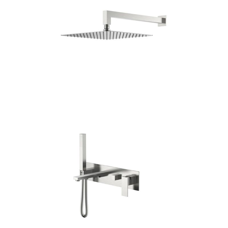 Система для душа скрытого монтажа BOHEME Qubic 474-NB Nickle Brush