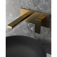 Смеситель скрытого монтажа для раковины BOHEME Qubic 475-BR Bronze — 2
