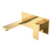 Смеситель скрытого монтажа для раковины BOHEME Qubic 475-G Gold — 1