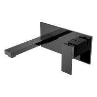 Смеситель скрытого монтажа для раковины BOHEME Qubic 475-SGM Shinny Gun Metal — 1