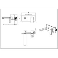 Смеситель скрытого монтажа для раковины BOHEME Qubic 475-SGM Shinny Gun Metal — 2