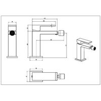 Смеситель для биде BOHEME Qubic 476-G Gold — 2
