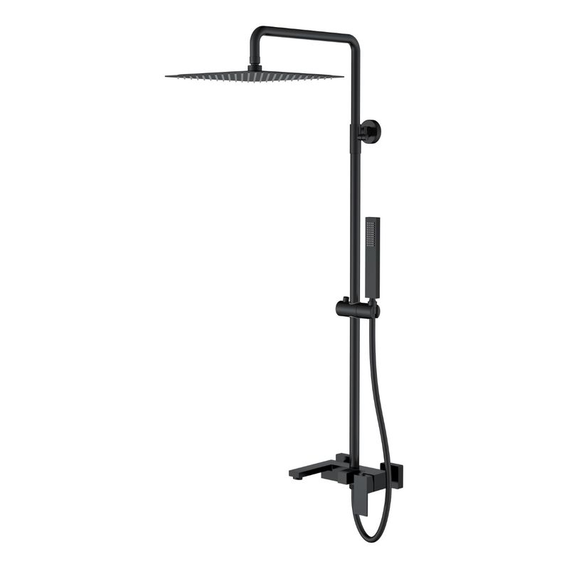 Душевая система BOHEME Qubic 478-B Matt Black 30см