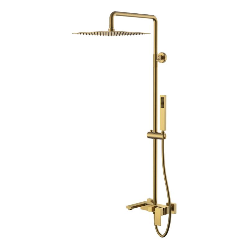 Душевая система BOHEME Qubic 478-BR Bronze 30см