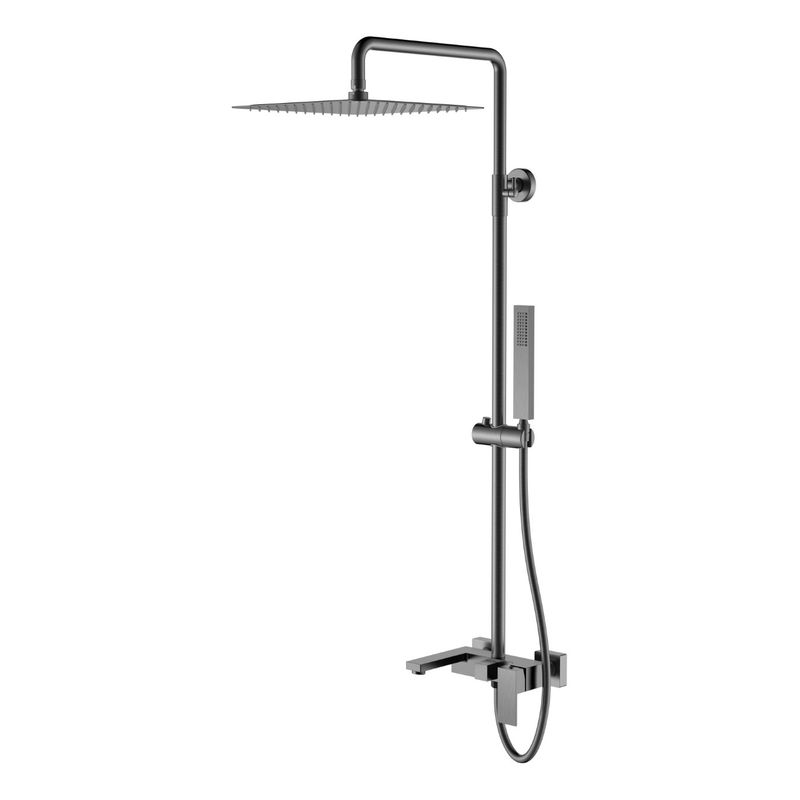 Душевая система BOHEME Qubic 478-GM Gunmetal 30см