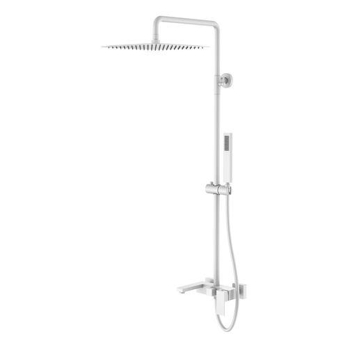 Душевая система BOHEME Qubic 478-MW Matt White 30см