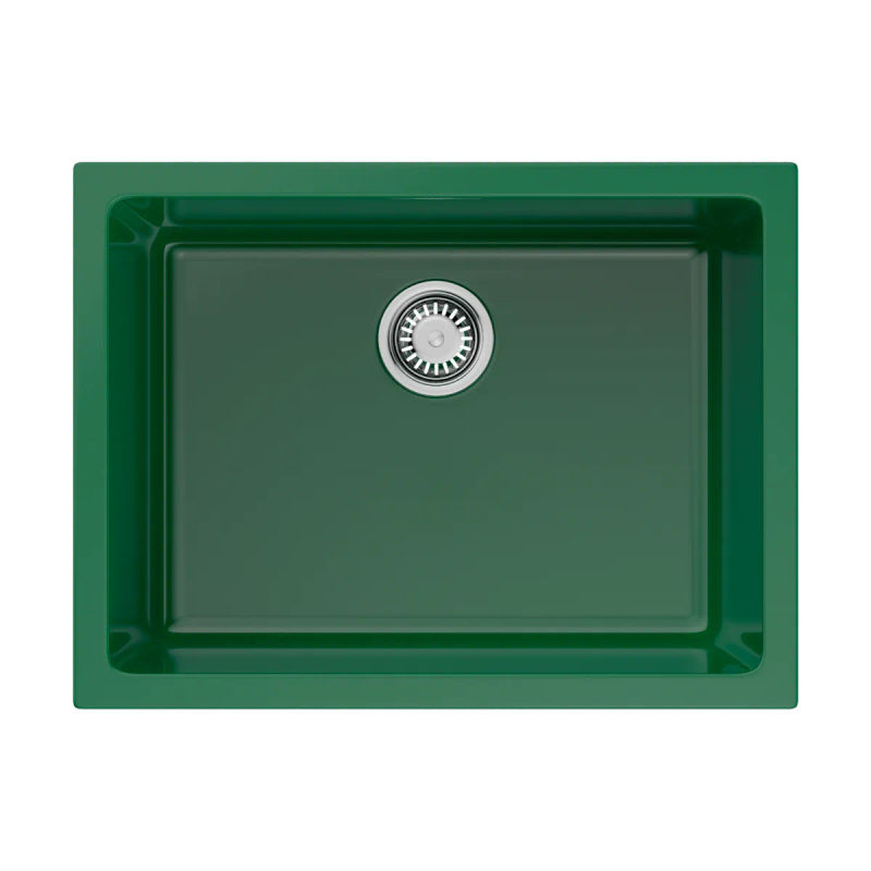Кухонная мойка из керамики Omoikiri Okinoshima 61-U/I-RG Glossy 4911263 (natceramic/royal green)