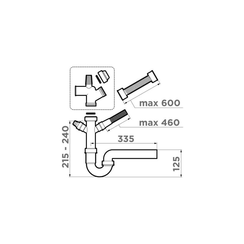 Отводная арматура для измельчителя Omoikiri