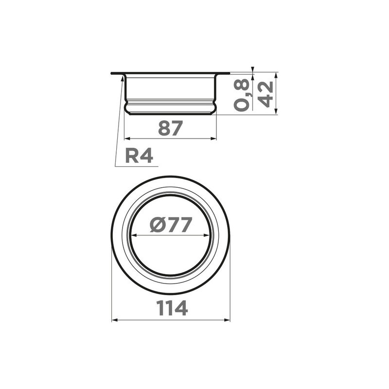 Сменная горловина для измельчителя Omoikiri NAGARE SLIM NA-02-G