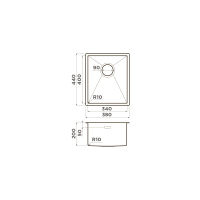 Кухонная мойка из нержавеющей стали Omoikiri Taki 38-U/IF-IN 4973043 (нержавеющая сталь) — 2