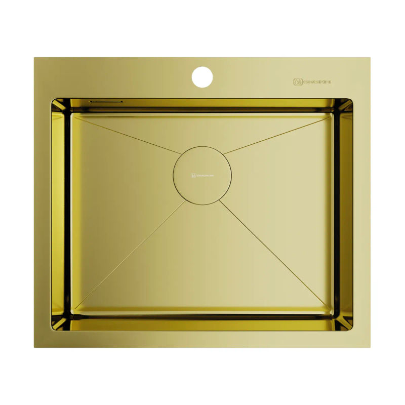 Кухонная мойка из нержавеющей стали Omoikiri Akisame 59-LG 4973082 (светлое золото)