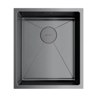 Кухонная мойка из нержавеющей стали Omoikiri Taki 38-U/IF-GM 4973106 (вороненая сталь) — 1