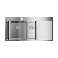 Кухонная мойка из нержавеющей стали Omoikiri Akisame 100-2-IN-L 4973544 (нержавеющая сталь) — 1