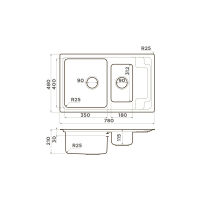 Кухонная мойка из нержавеющей стали Omoikiri Mizu 78-2-IN 4973731 (нержавеющая сталь) — 2