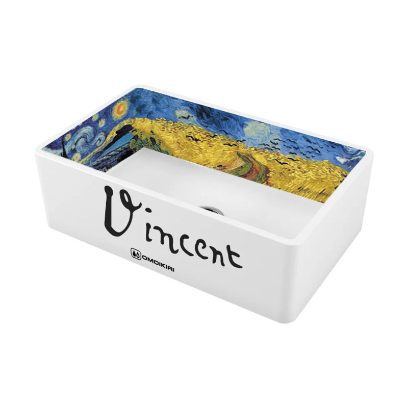Кухонная мойка из керамики Omoikiri Mikura 76-Vangogh 4993024 (natceramic/white)