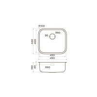 Кухонная мойка из нержавеющей стали Omoikiri Omi 49-U/I-AB 4993067 (латунь) — 2