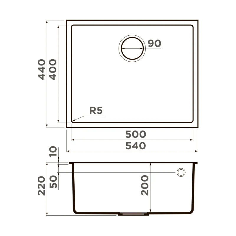 Кухонная мойка из искусственного камня Omoikiri Bosen 54-U-PL 4993233 (tetogranit/платина)