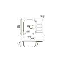 Кухонная мойка из нержавеющей стали Omoikiri Kashiogawa 60-IN 4993274 (нержавеющая сталь) — 2